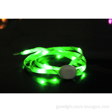 LED Ribbon Lace Nylon Webbing Lights Flat Shoelace Hot Popular